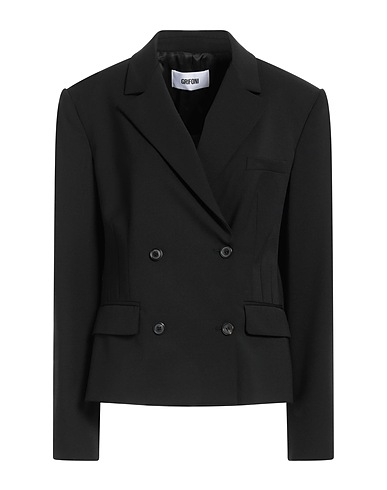 GRIFONI Blazer Black 53% Polyester, 43% Virgin Wool, 4% Elastane
