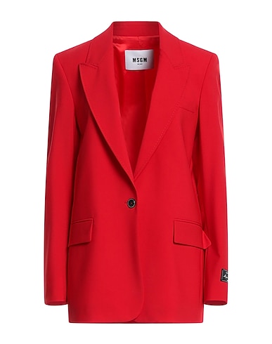 MSGM Blazer Red 96% Virgin Wool, 4% Elastane