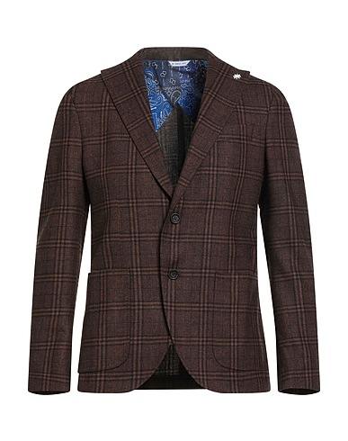 MANUEL RITZ Blazer Brown 60% Wool, 25% Polyester, 10% Polyamide, 5% Other Fibres