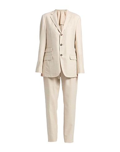 ELEVENTY Suit Beige 100% Wool, Goat skin