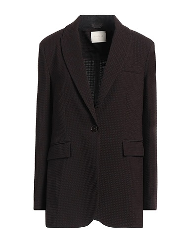 CIRCOLO 1901 Blazer Dark brown 98% Virgin Wool, 2% Elastane