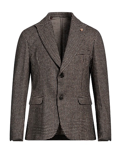 OUT/FIT Blazer Dark brown 49% Acrylic, 25% Polyester, 20% Wool, 5% Other Fibres, 1% Elastane