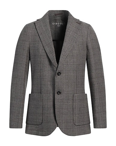 CIRCOLO 1901 Blazer Dark brown 67% Virgin Wool, 31% Cotton, 2% Elastane