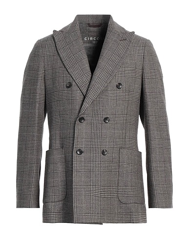 CIRCOLO 1901 Blazer Dark brown 67% Virgin Wool, 31% Cotton, 2% Elastane