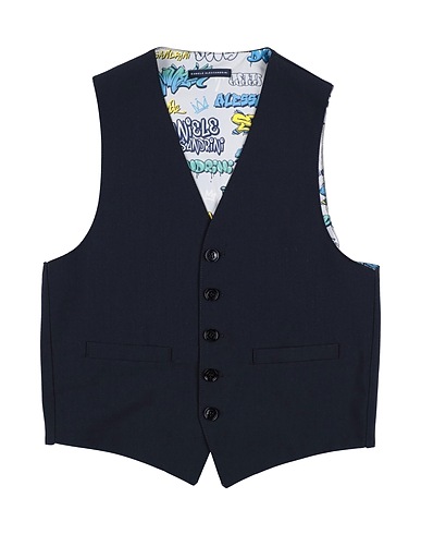 DANIELE ALESSANDRINI Waistcoat 68% Polyester, 20% Viscose, 10% Wool, 2% Elastane