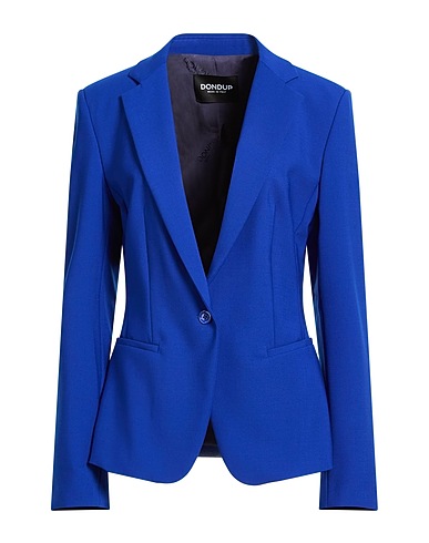 DONDUP Blazer Bright blue 53% Polyester, 43% Virgin Wool, 4% Elastane
