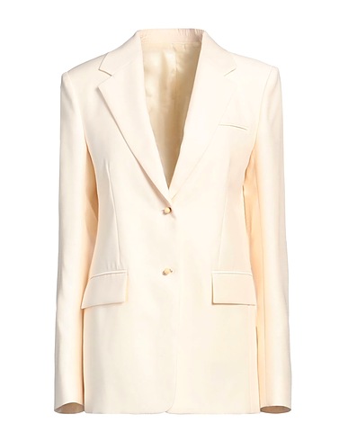 LANVIN Blazer Cream 65% Virgin Wool, 35% Silk, Buffalo Horn