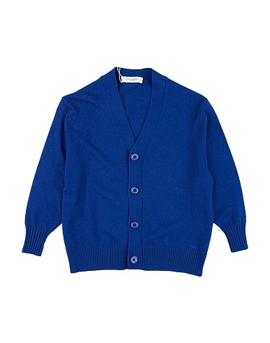 PAOLO PECORA Cardigan Blu 33% Viscosa, 23% Nylon, 20% Cotone, 20% Fibra di metallo, 4% Cachemire