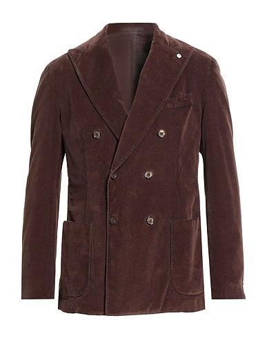 L.B.M. 1911 Blazer Chocolate brown 98% Cotton, 2% Elastane