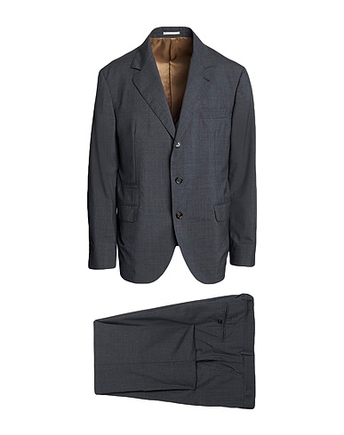 BRUNELLO CUCINELLI Suits Charcoal 85% Virgin Wool, 15% Silk