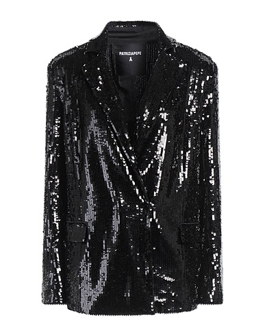 PATRIZIA PEPE Blazer Black 95% Polyester, 5% Elastane