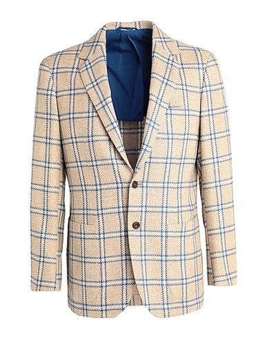 SARTORIO Blazer Beige 75% Virgin Wool, 25% Silk