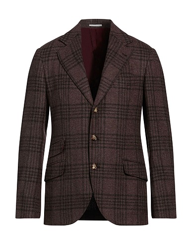 BRUNELLO CUCINELLI Blazer Chocolate brown 80% Wool, 16% Silk, 4% Cashmere