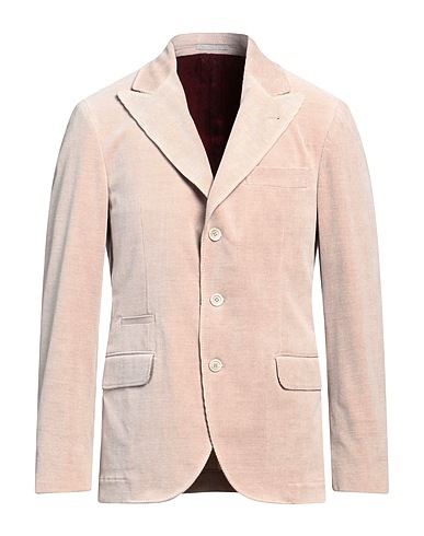 BRUNELLO CUCINELLI Blazer Beige 91% Cotton, 8% Cashmere, 1% Elastane