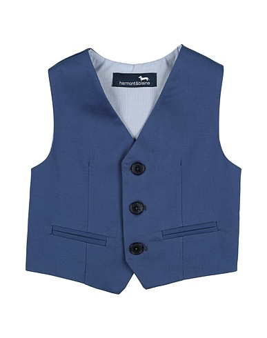 HARMONT & BLAINE Waistcoat Slate blue 97% Cotton, 3% Elastane