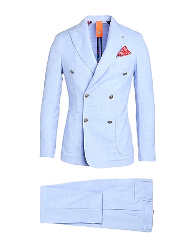 BHARNABA Suits Light blue 82% Polyester, 17% Viscose, 1% Elastane