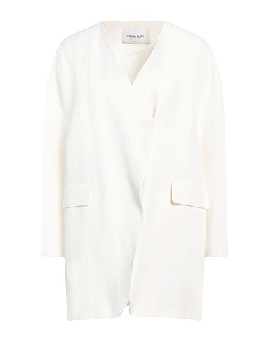 FABIANA FILIPPI Blazer White 64% Viscose, 36% Linen