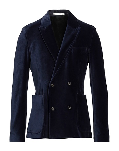 PAOLO PECORA テーラードジャケット ミッドナイトブルー コットン 76% / ナイロン 21% / ポリウレタン 3%