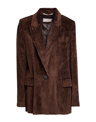 PESERICO Jackett Dunkelbraun 100% Viskose, Baumwolle, Seide