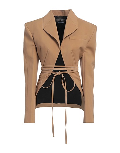 MUGLER Blazer Camel 76% Viscose, 24% Virgin Wool