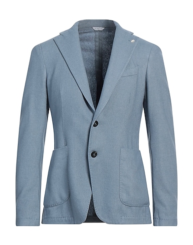 MANUEL RITZ Blazer Light blue 80% Virgin Wool, 20% Polyester