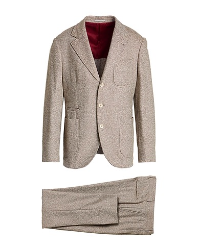 BRUNELLO CUCINELLI Suits Taupe 95% Virgin Wool, 5% Cashmere