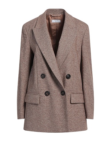 PESERICO Giacca EASY Marrone 55% Lana, 29% Poliestere, 8% Poliammide, 7% Seta, 1% Elastan