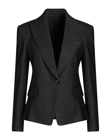 BRUNELLO CUCINELLI Blazer Lead 60% Virgin Wool, 18% Viscose, 18% Polyester, 2% Polyamide, 2% Elastane