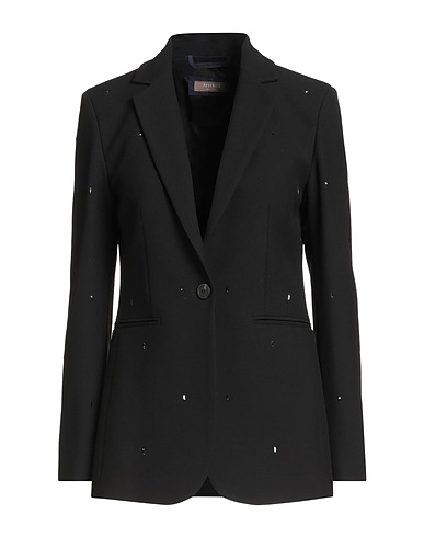 PESERICO Blazer Black 63% Polyester, 27% Viscose, 7% Cotton, 3% Elastane