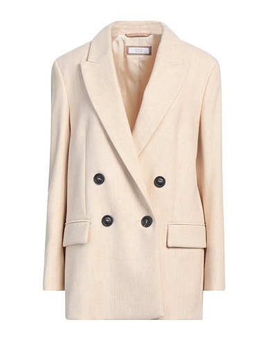 PESERICO Jackett EASY Beige 40% Wolle, 32% Polyester, 14% Viskose, 13% Polyamid, 1% Elastan
