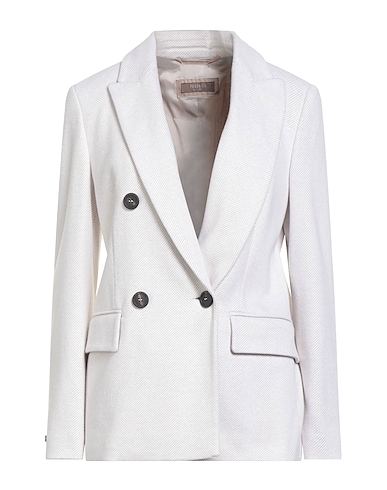 PESERICO Blazer Beige 50% Cotton, 40% Viscose, 9% Nylon, 1% Elastane, Leather