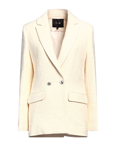 MAJE Blazer Ivory 94% Cotton, 3% Acrylic, 2% Polyester, 1% Polyamide