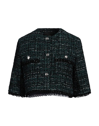 MAJE Jacket Dark green 34% Acrylic, 34% Cotton, 18% Polyester, 11% Wool, 3% Other Fibres