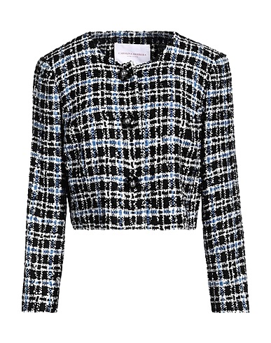 CAROLINA HERRERA ブルゾン ブラック レーヨン 68% / アセテート 24% / ナイロン 7% / 金属 1%