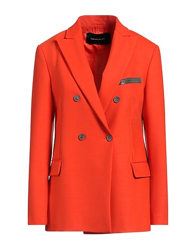 FABIANA FILIPPI Blazer Orange 53% Polyester, 43% Virgin Wool, 4% Elastane