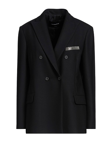 FABIANA FILIPPI Jackett Schwarz 53% Polyester, 43% Schurwolle, 4% Elastan