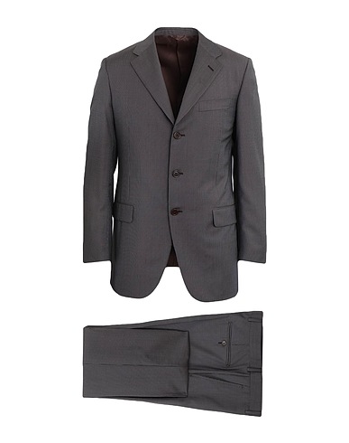 BURBERRY Suits Dark brown 100% Super 120s Wool