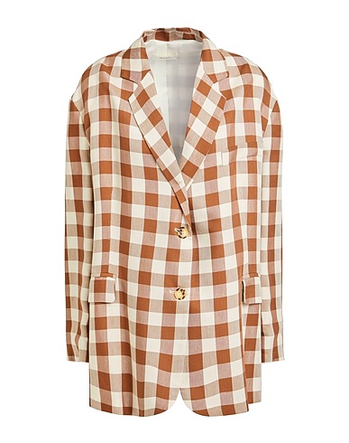 VICOLO Blazer Brown 60% Viscose, 20% Cotton, 18% Polyester, 2% Other Fibres