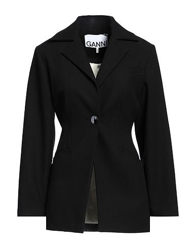 GANNI Blazer Black 100% Cotton