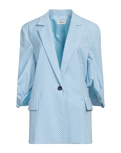 VICOLO Blazer Sky blue 71% Polyester, 27% Viscose, 2% Elastane