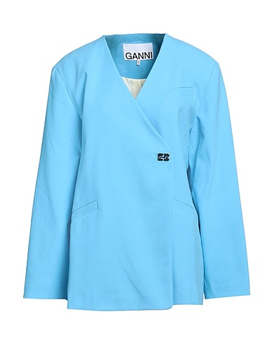 GANNI Blazer Azure 100% Organic cotton