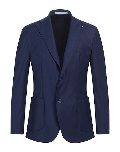 HERMAN & SONS テーラードジャケット ネイビー ポリエステル 70% / レーヨン 28% / ポリウレタン 2%