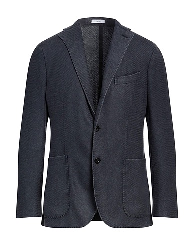 BOGLIOLI Blazer Slate blue 100% Virgin Wool