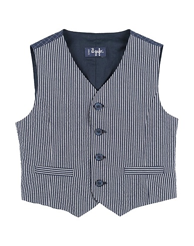 IL GUFO Waistcoat Midnight blue 92% Cotton, 7% Polyamide, 1% Elastane