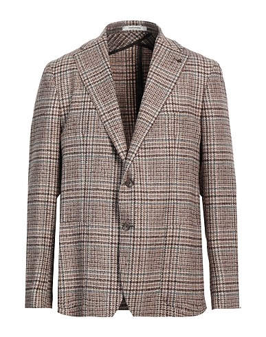 TAGLIATORE Blazer Dark brown 68% Wool, 25% Alpaca wool, 6% Polyamide, 1% Elastane