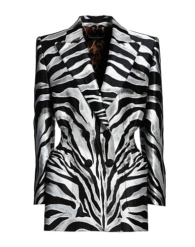 DOLCE&GABBANA Blazer Light grey 84% Polyester, 10% Silk, 6% Metallic Polyester
