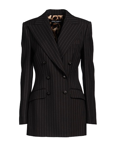DOLCE&GABBANA Blazer Dark brown 100% Virgin Wool