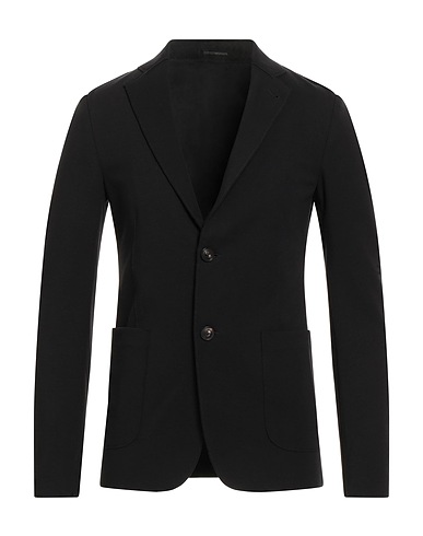 EMPORIO ARMANI Blazer Black 55% Polyamide, 37% Cotton, 8% Elastane