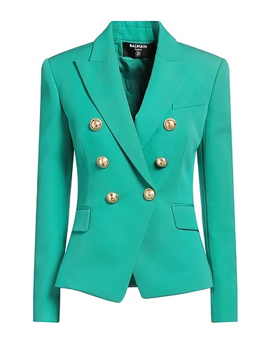 BALMAIN Giacca Verde 100% Lana Vergine
