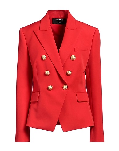 BALMAIN Blazer Tomato red 100% Virgin Wool